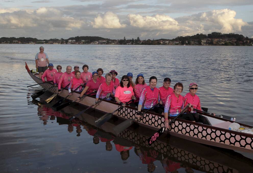 The ladies from Dragons Abreast Illawarra are encouraging one and all to dress in pink for their Pink Paddle Day fund-raiser on May 10. Picture: ROBERT PEET