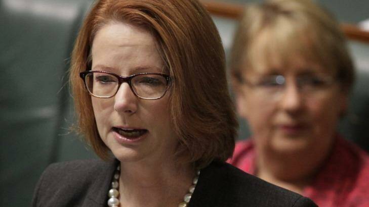 Julia Gillard cried when introducing legislation for the National Disability Insurance Scheme. Photo: Andrew Meares