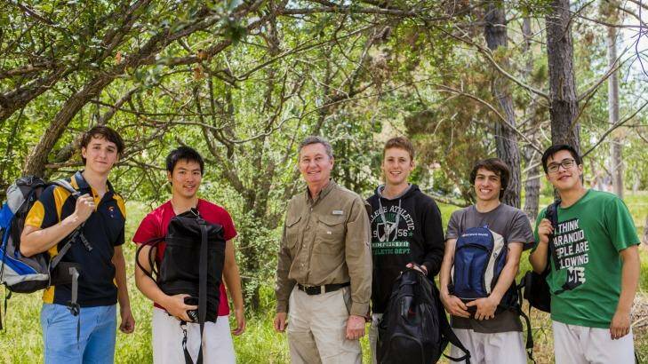 Young adults including (from left) Sam McLachlan 17, James Nguyen 16, Lewis Mason 19, Nick Sofoulis 19, and Enzo Paralta 18, have participated in a 'Gap Year Course' designed to enhance the situational awareness of those travelling overseas. 
Photo Jamila Toderas