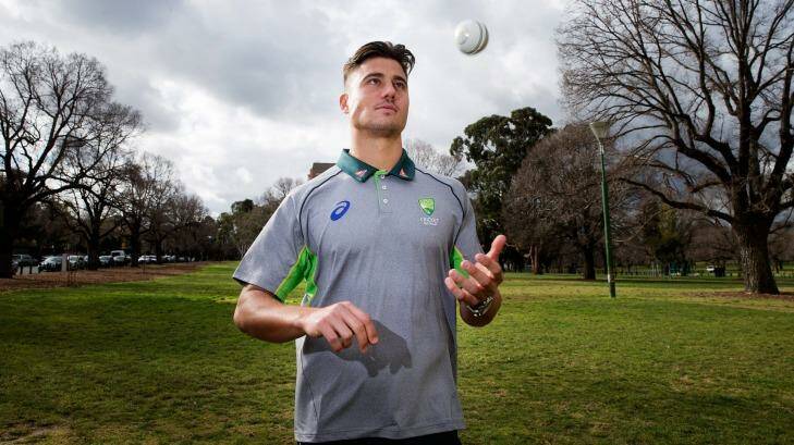 Victorian all-rounder Marcus Stoinis will make his international debut on Monday. Photo: Paul Jeffers