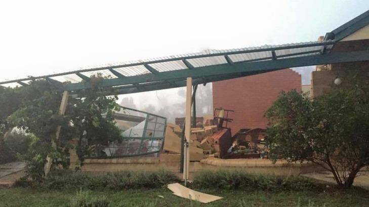 Storm damage to several homes posted on Queanbeyan SES Facebook page. Photo: Supplied