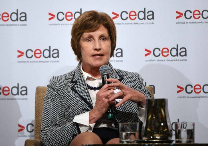 MELBOURNE, AUSTRALIA - AUGUST 23:  Glenys Beauchamp PSM, Secretary, Department of Industry, Innovation and Science  is seen onstage at the CEDA event: 'Australia's innovation agenda' at Crown Palladium on August 23, 2016 in Melbourne, Australia.  (Photo by Vince Caligiuri/Fairfax Media) *** Local Caption *** Glenys Beauchamp