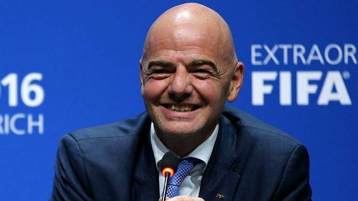 Man in charge: The new FIFA President Gianni Infantino. Photo: Richard Heathcote