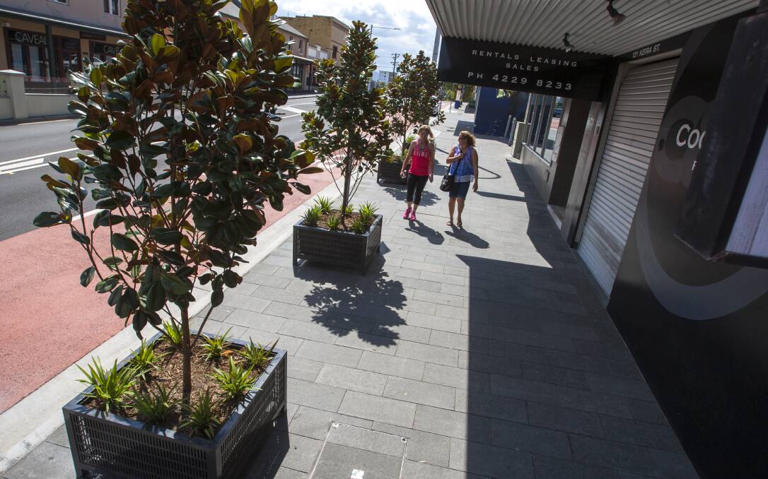 The planter boxes in Keira Street aim to beautify the popular "eat street".