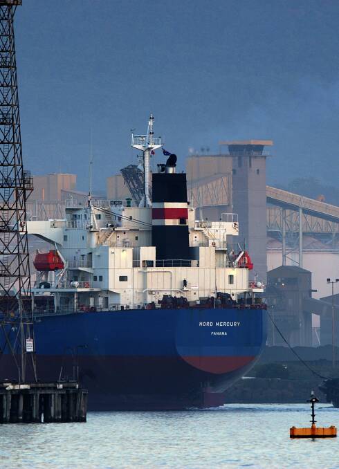 Shipping movements and workers entering and leaving Port Kembla. Picture: ROB HOMER