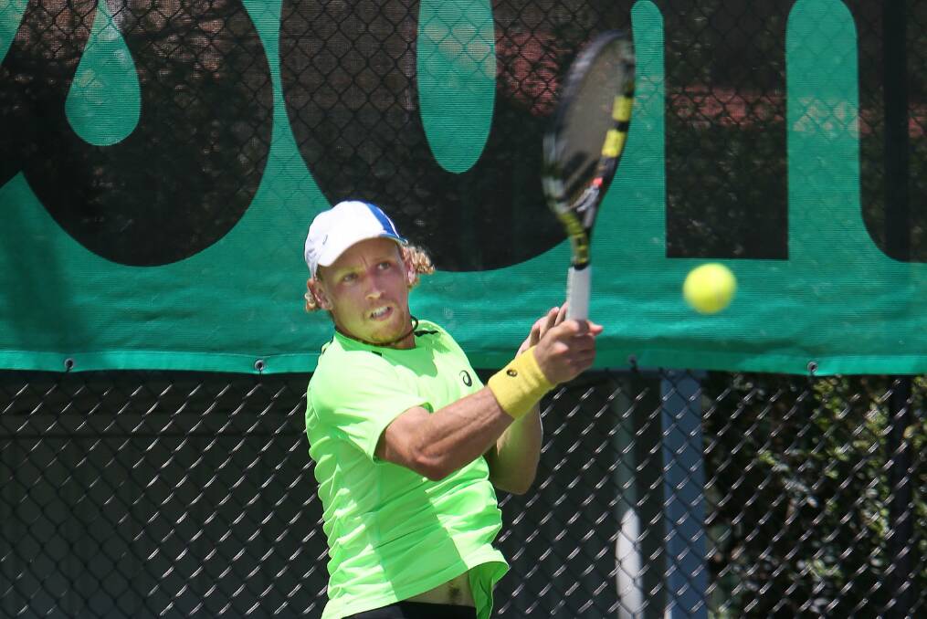 Maverick Banes was taken to three sets in his Futures quarter-final against Mitchell Krueger before winning 6-7 7-6 6-2.