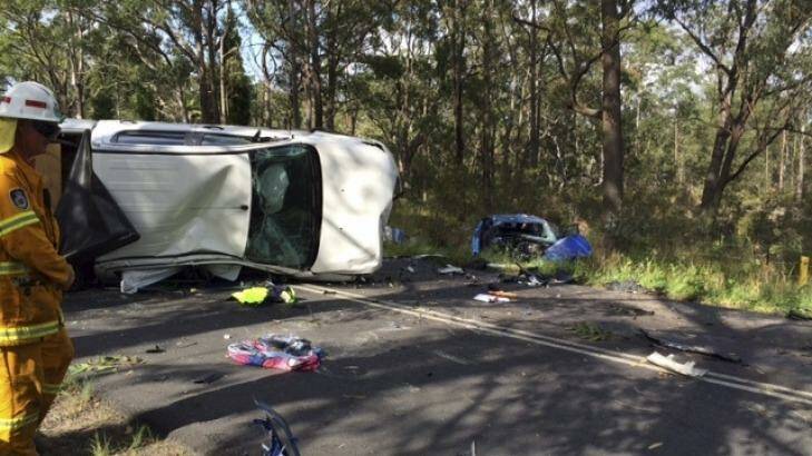 Matt Tudor's blue Mazda collided head-on with a ute on October 19. Photo: Supplied
