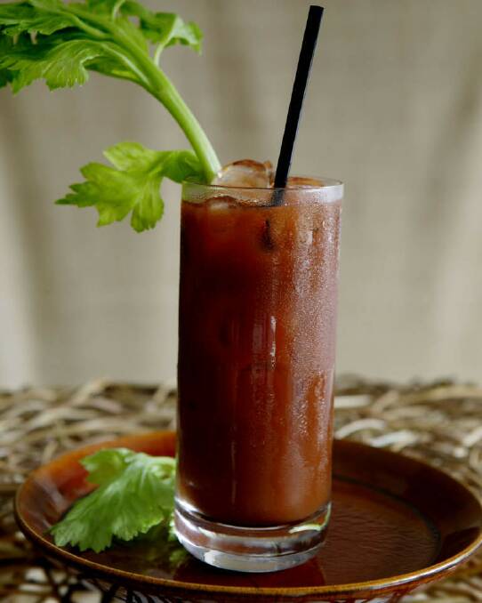 Hair of the dog: Luke Mangan's classic Bloody Mary cocktail <a href="http://www.goodfood.com.au/good-food/cook/recipe/bloody-mary-20131219-2znde.html"><b>(Recipe here).</b></a> Photo: Marco Del Grande