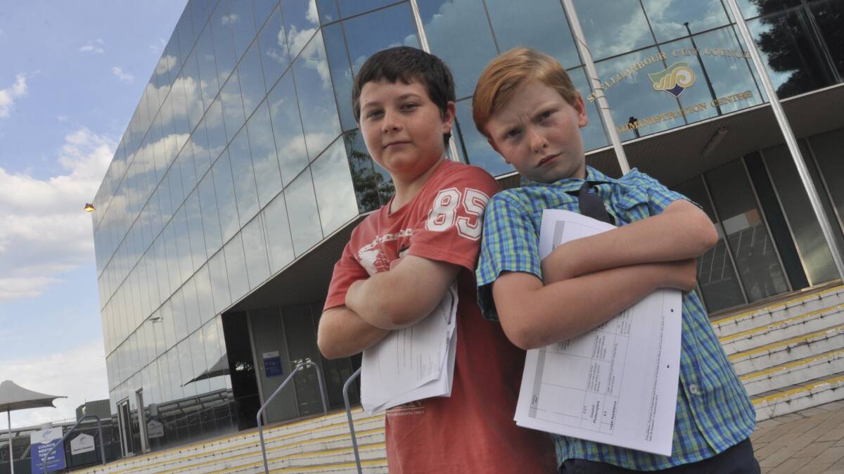 Nathan Marsh and Calum Harvie-McKay take a stand against the council's plan.