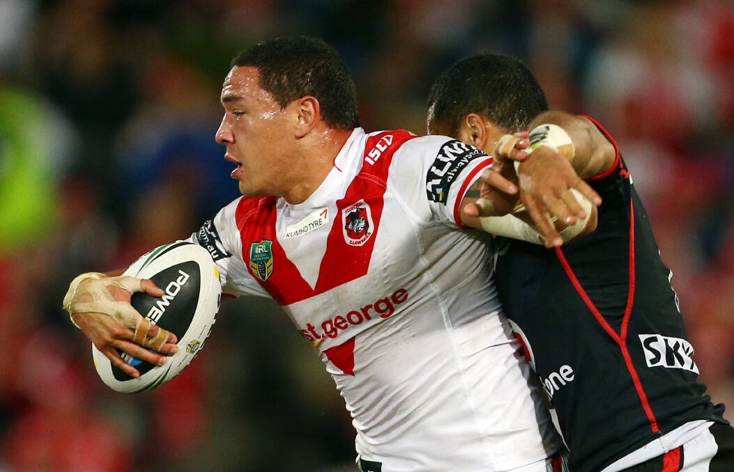 Soul searching: Front-rower Tyson Frizell says the Dragons pack is big enough but just not playing well.