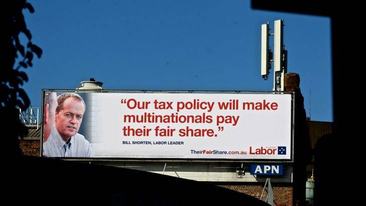 The Labor Party billboard displayed on General Holmes Drive. Photo: Ben Rushton