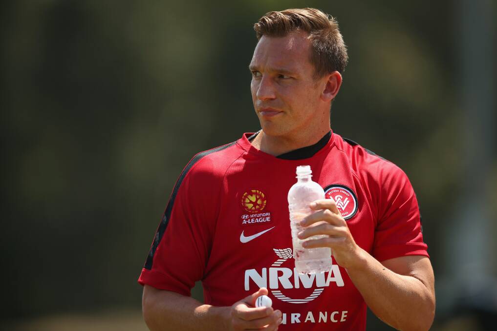 Determined: Brendon Santalab says his shoulder is sore but nothing could keep him from playing in the Asian Champions League final. Picture: GETTY IMAGES