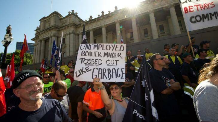 Workers protested about 457 Visas in 2013. The Department of Immigration will now allow overseas workers to stay in Australia for a year without the 457 visa. Photo: Jason South