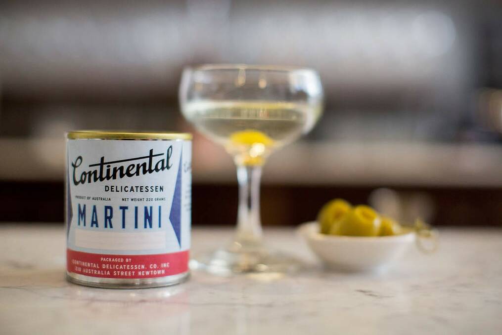 Drop into Continental during the evening for a tinned martini and olives at the bar. Photo: Michele Mossop