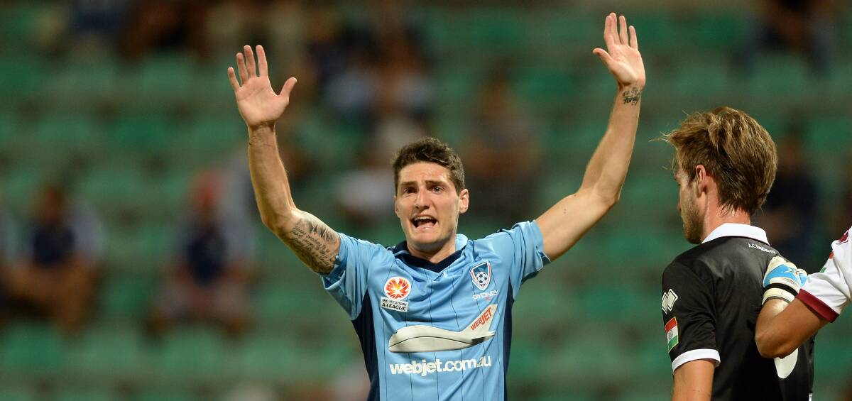 Sydney FC's Corey Gameiro will get a chance to play his first A-League club match at home. Picture: GETTY IMAGES