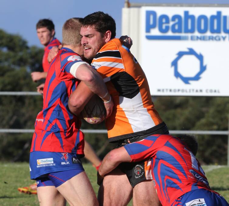 Helensburgh's Steve McCallum in action against Wests at Rex Jackson Oval. Picture: ROBERT PEET