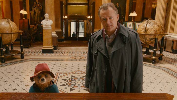 The odd couple: Mr Brown (Hugh Bonneville) is initially reluctant to let Paddington Bear come back to the family home.