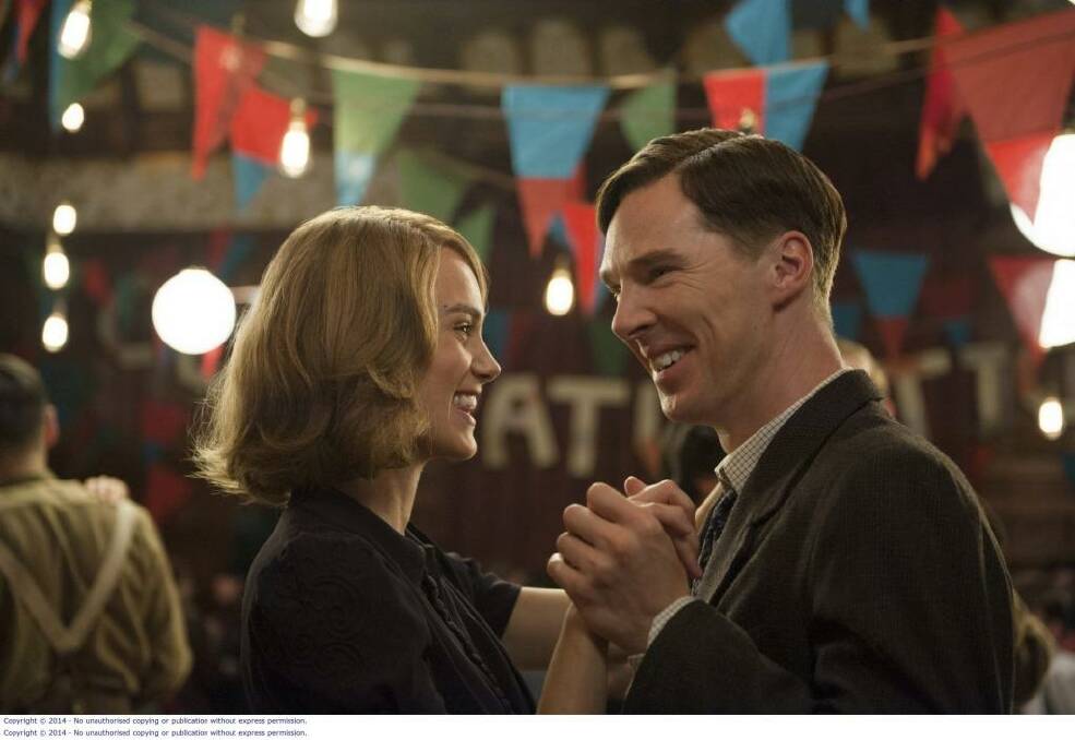 Keira Knightley and Benedict Cumberbatch as Alan Turing in The Imitation Game.