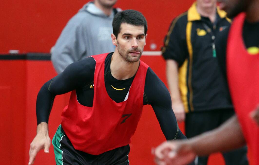 Kevin Lisch of the Hawks trains at the Snakepit. Picture: ROBERT PEET