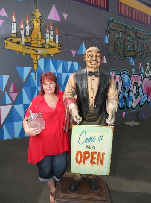 New direction: Tammy Mead, of Recycled and Pre-Loved, has one of 10 new businesses to open in Wentworth Street, Port Kembla, during the past 12 months, most owned by women. Picture: GREG ELLIS
