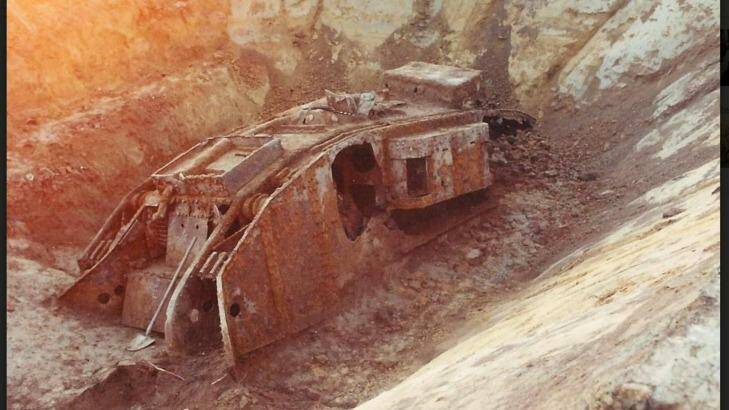 Deborah - the only tank exhumed from WWI battlefields Photo: Supplied