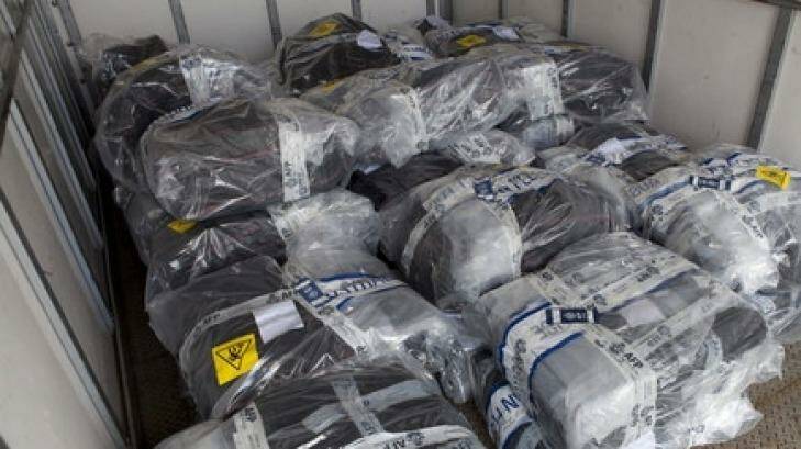 Bags of cocaine from Australia's biggest haul. Photo: Australian Federal Police