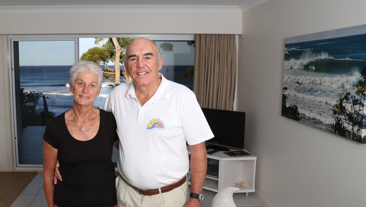 Focused: June and Ken Banks in one of their multi-award winning apartments at Mollymook. Picture: GREG ELLIS