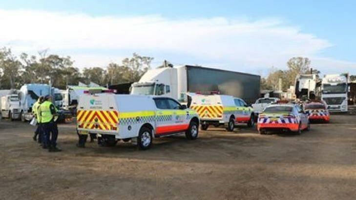 Police raided the Kemps Creek company on Monday. Photo: NSW Police