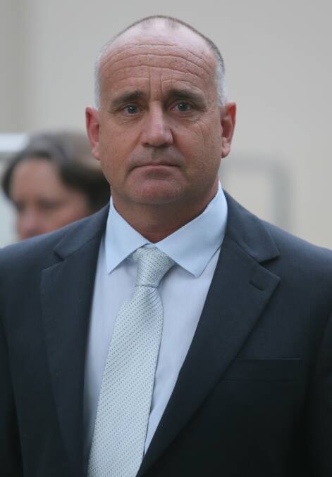 Mark Forbes leaves Wollongong Court. 