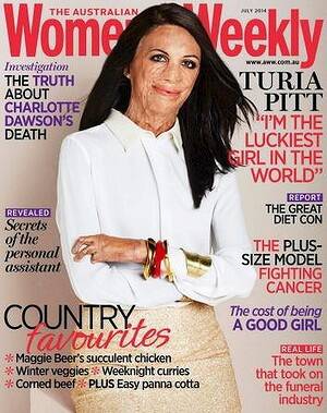 Turia Pitt on the July 14 cover of the Australian Women's Weekly