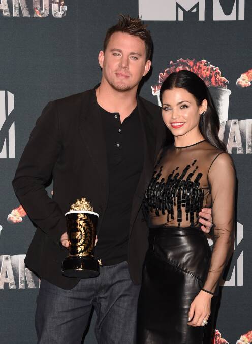 Channing Tatum and Jenna Dewan-Tatum at the 2014 MTV Movie Awards. Picture: GETTY IMAGES