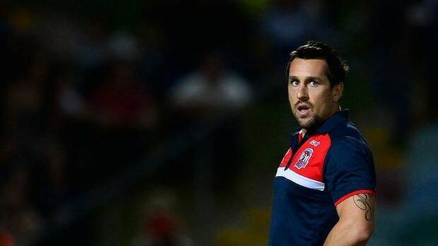 Plenty to prove: Blues discard Mitchell Pearce in Townsville last weekend. Picture: Getty Images