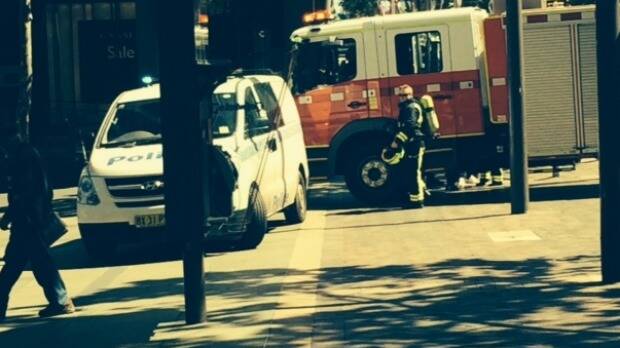 Emergency services at the scene. Photo: James Robertson