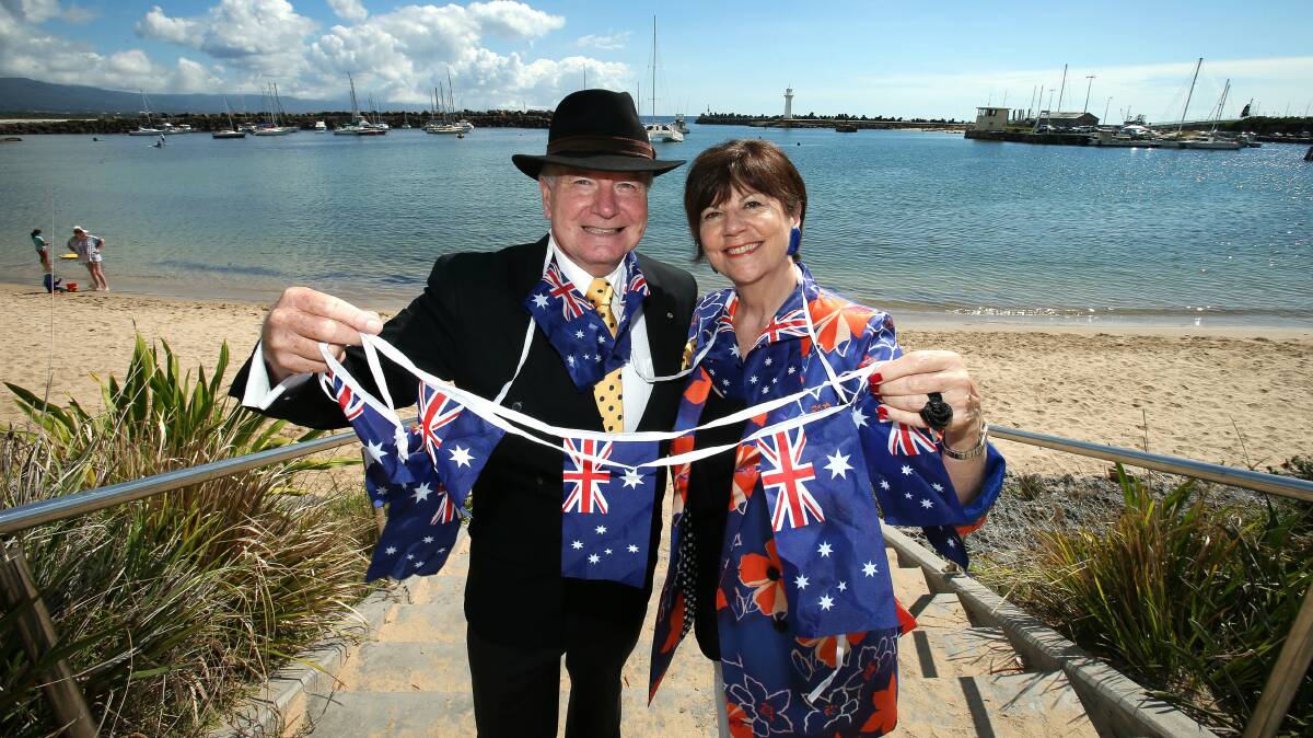 Wollongong Lord Mayor Gordon Bradbery with Lynne Williams. Picture: KIRK GILMOUR