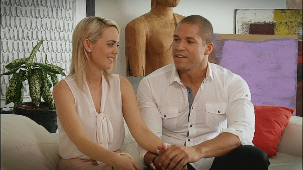 "There's a real love story here": Blake and Louise on The Project. Picture: Network Ten