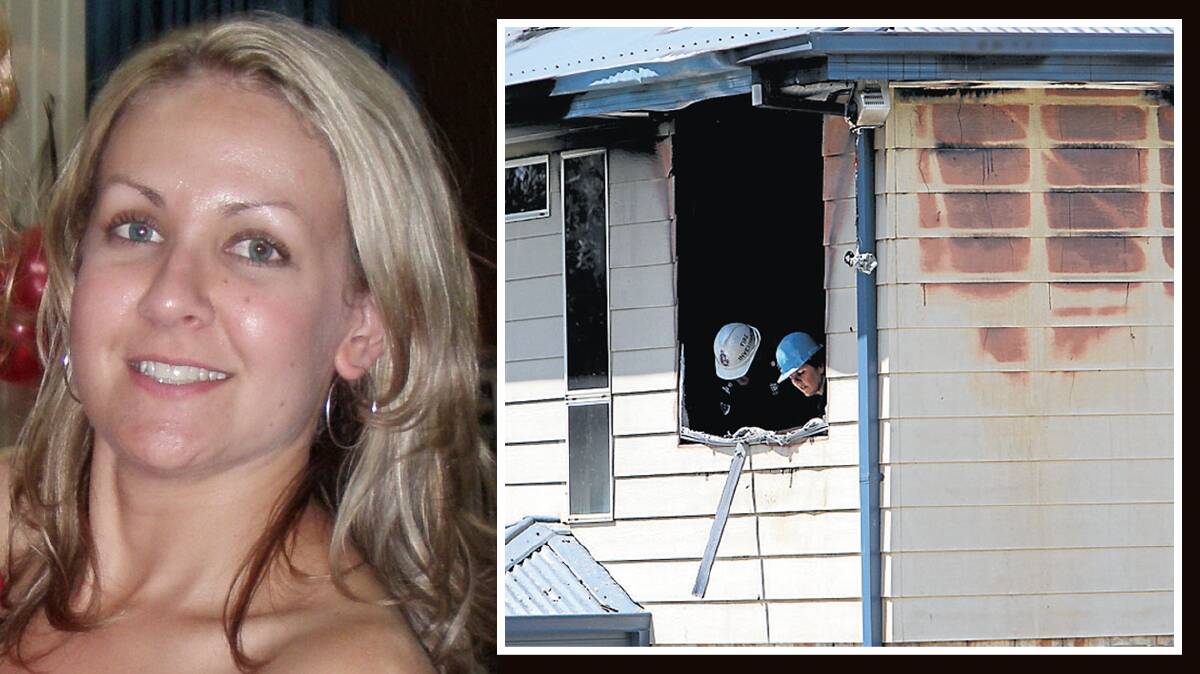 Slain Wollongong lawyer Katie Foreman, and the Corrimal home where she perished.