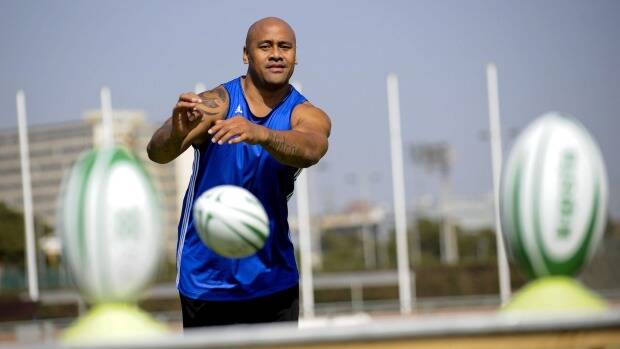 Global ambassador: Former All Blacks winger Jonah Lomu in action during a rugby clinic as part of the Global Sports Forum in Barcelona in 2011. Photo: David Ramos
