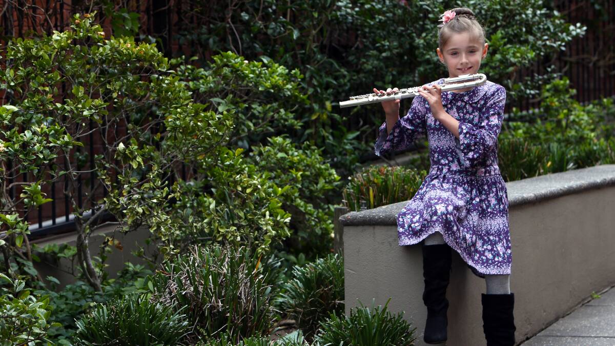 Leila Thompson came first in the restricted wind instruments solo 9 years and under, and 10 years and under. Picture: KIRK GILMOUR