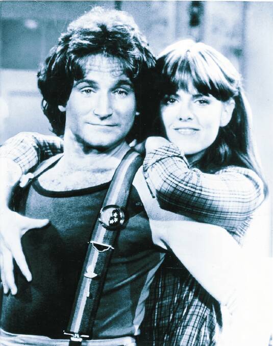 Robin Williams and Pam Dawber in Mork and Mindy.