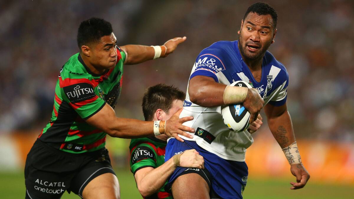 Tony Williams of the Bulldogs is tackled. Picture: GETTY IMAGES