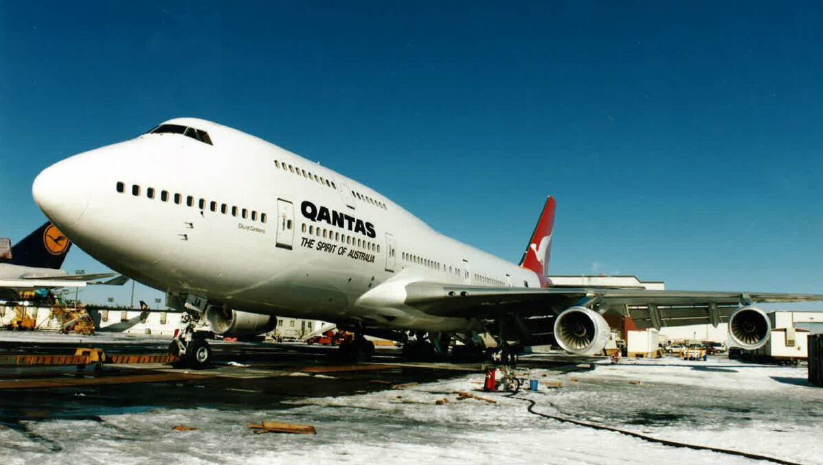 The Boeing 747-400 which Qantas is donating to the Historical Aircraft Restoration Society based at the Illawarra Regional Airport. Picture courtesy of Qantas
