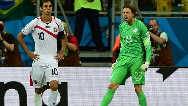 Tim Krul came under fire for his intimidating tactics. Photo: AFP