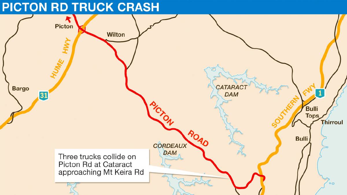Horror three-truck crash on Picton Road: photos