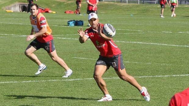 Benji Marshall has been cleared to make his Dragons debut in Saturday's stoush with Parramatta. Picture: KIRK GILMOUR