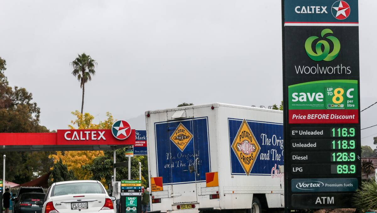 Caltex petrol station on Crown Street, Wollongong. Picture: ADAM McLEAN