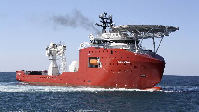 The Australian vessel Ocean Shield is towing a pinger locator in the search for MH370. Picture: AP