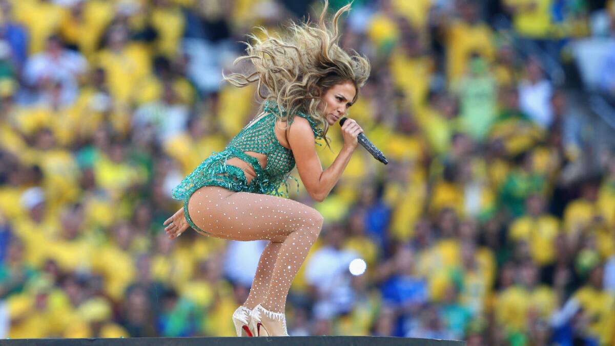 Jennifer Lopez at the World Cup opening ceremony. Picture: GETTY IMAGES