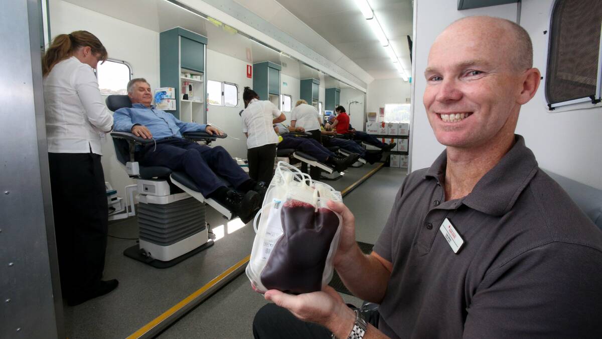 Session leader Luke Neven in the newly refurbished mobile blood bank which operates at a range of locations from Bowral to Batemans Bay. Picture: ROBERT PEET