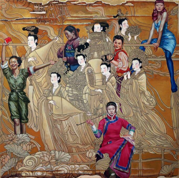 Artwork by Chinese Australian artist Hu Ming. Picture: KIRK GILMOUR