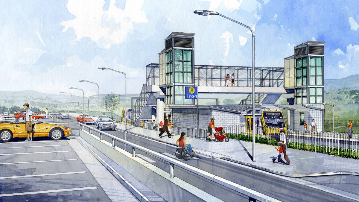 Artist's impression of the proposed station at Shellharbour.